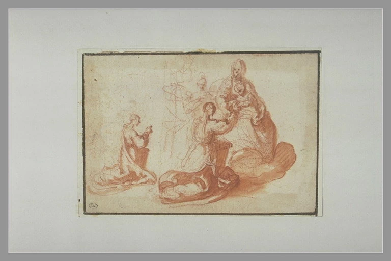 Studi per lo Sposalizio mistico di Santa Caterina - Museo del Louvre, Parigi